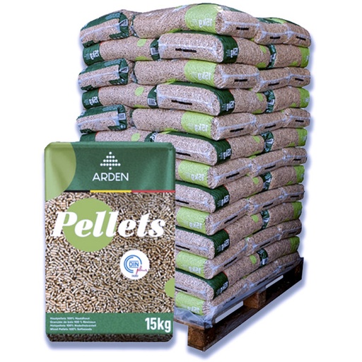[Arden Pellet ( sac 15kg )] ﻿Arden Pellets - Palette 66*15 = 990 kg﻿